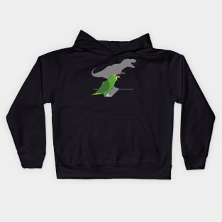 t-rex red lored amazon parrot Kids Hoodie